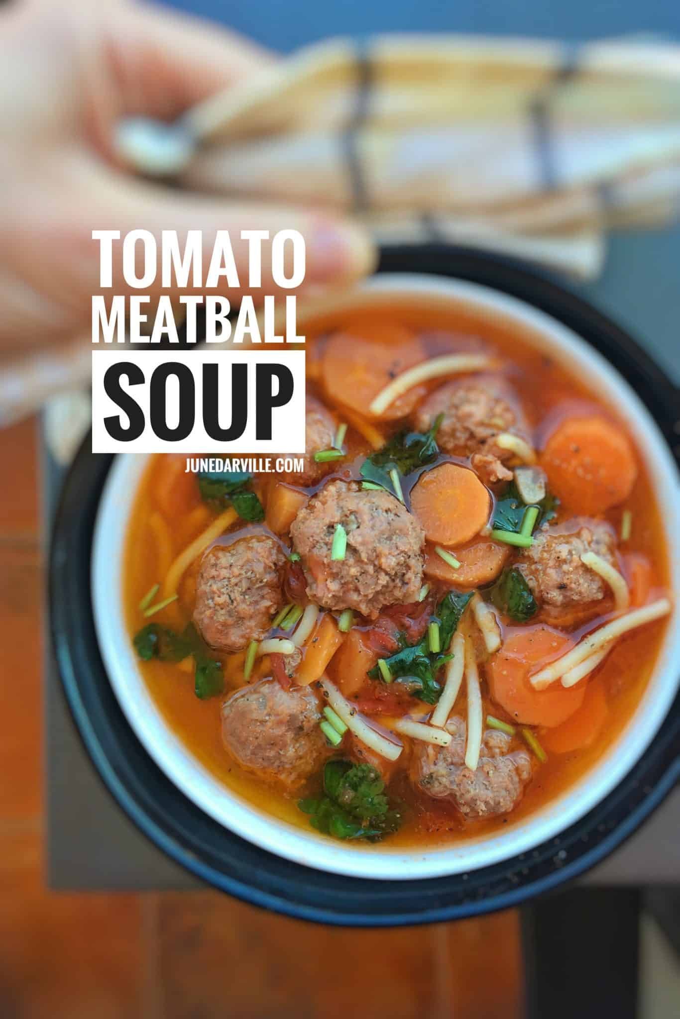 Here's a delicious meatball soup... Try out my quick and easy lunch soup with meatballs, pasta, carrots and fresh tomatoes! This one is ready in 30 minutes...