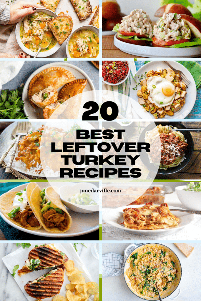 Leftover Thanksgiving or Christmas roast turkey? Here are the 20 best leftover turkey recipes to make! Get creative with leftovers.