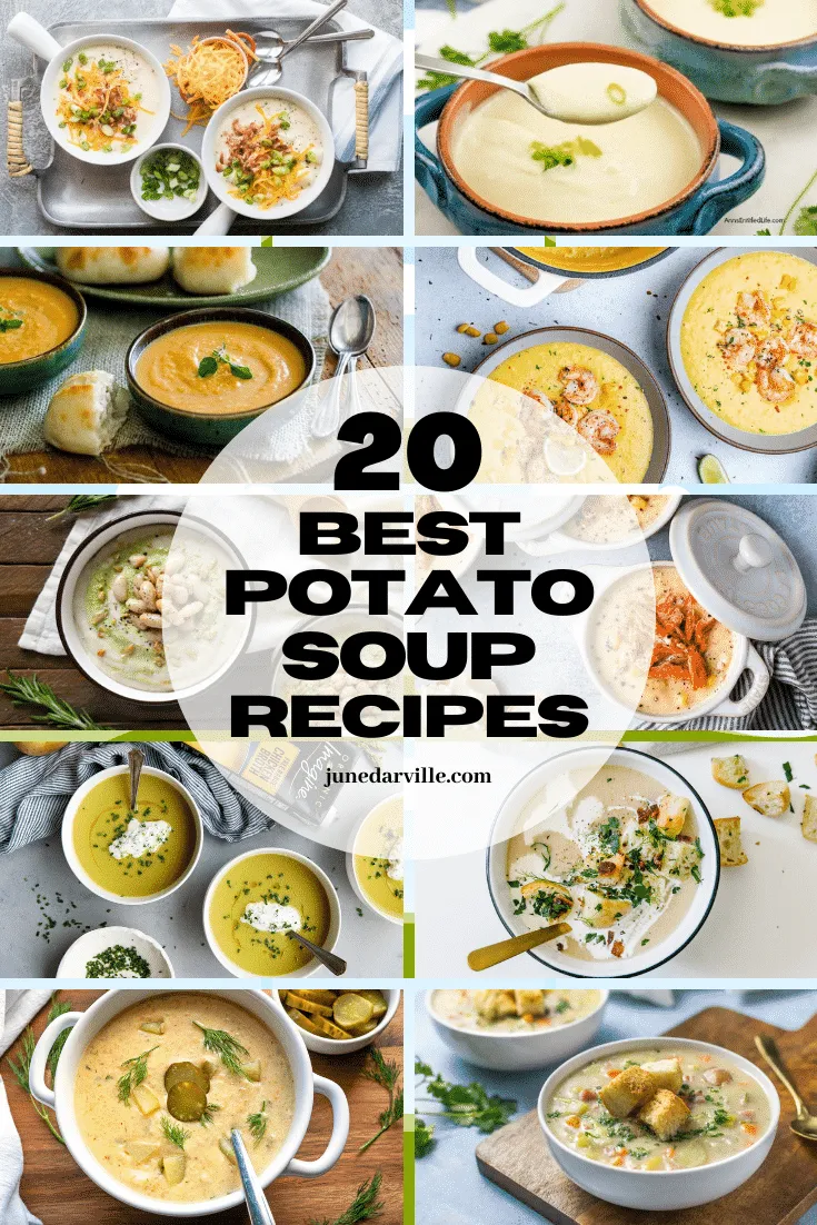 Creamy potato soup, that is the ultimate comfort food... Check out these 20 delicious potato soup recipes from my favorite food bloggers!