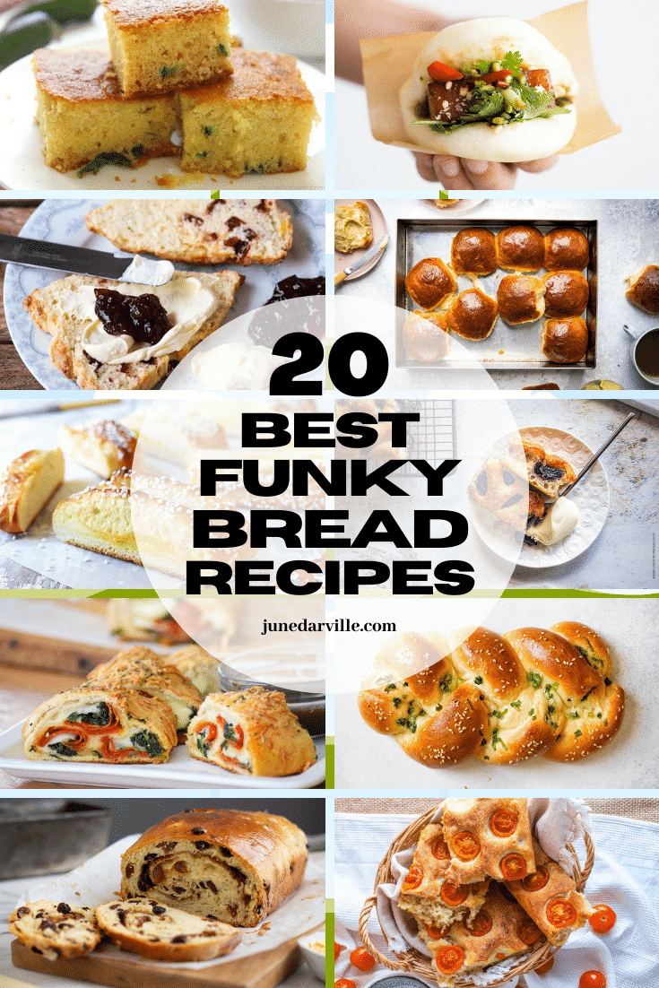 20 Best Funky Bread Recipes Are you looking for a cool weekend baking challenge? Then you should check out these 20 funky bread recipes with a twist, both sweet and savory!