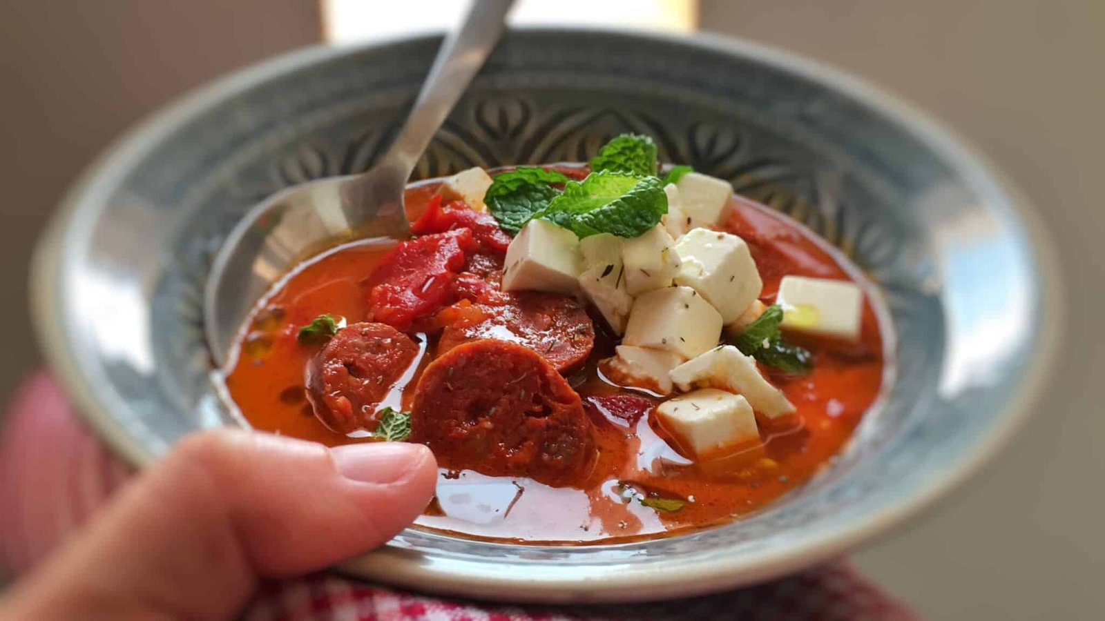 Easy Chorizo & Piquillo Pepper Soup