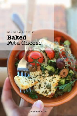 Easy Oven Baked Feta Cheese Casserole My easy baked feta cheese, a great lunch option when you crave something warm but still light, healthy and easy to prepare!