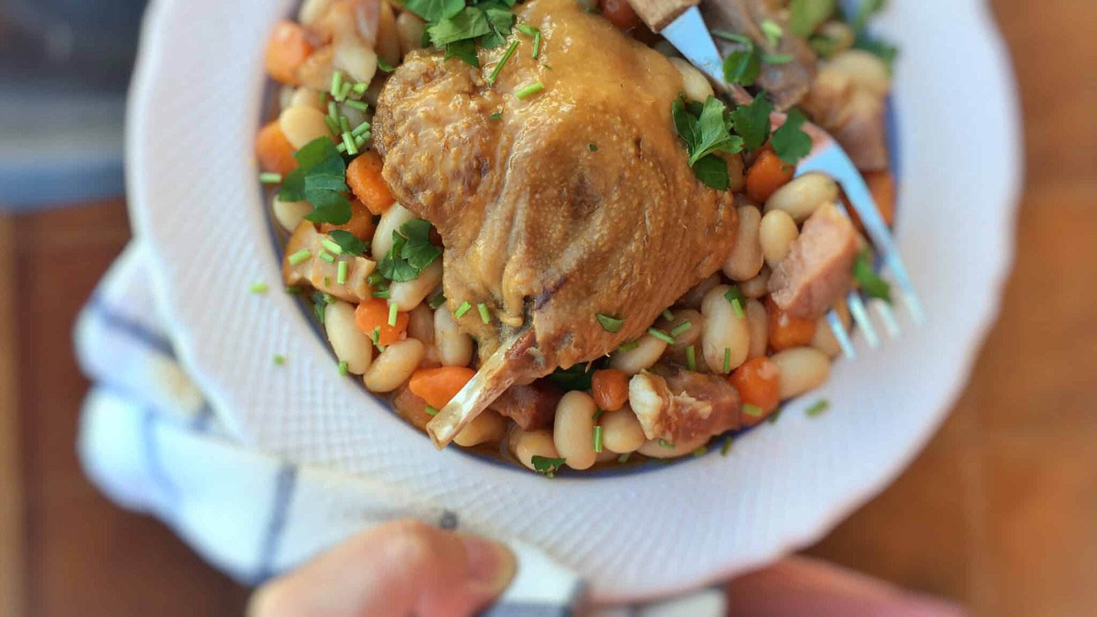 Another French classic I love: my cassoulet recipe! A simple white bean and bacon stew with confit duck... top notch French winter comfort food!