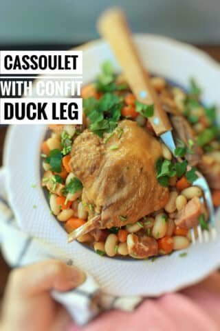 Another French classic I love: my cassoulet recipe! A simple white bean and bacon stew with confit duck... top notch French winter comfort food!