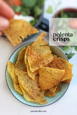 Easy Fried Polenta Crisps Appetizer Polenta frita or crunchy fried polenta crisps: surprising finger food appetizer or creative alternative for fries... you decide!