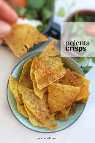 Polenta frita or crunchy fried polenta crisps: surprising finger food appetizer or creative alternative for fries... you decide!