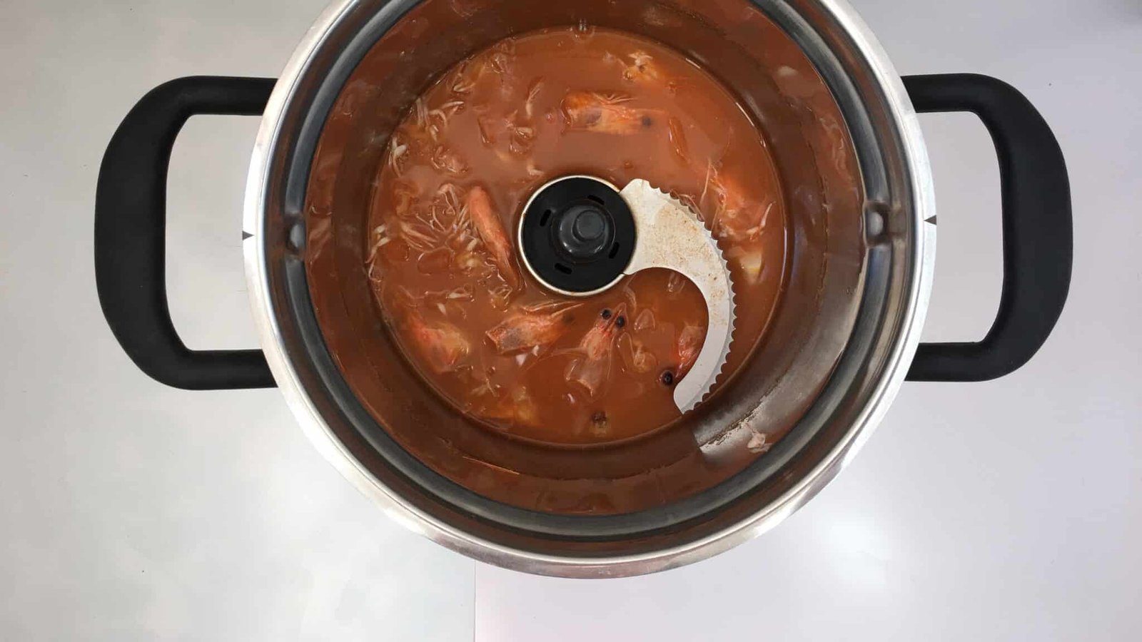 Do you throw away fresh prawn heads? See what a gorgeous creamy rustic prawn head soup you can make with it!