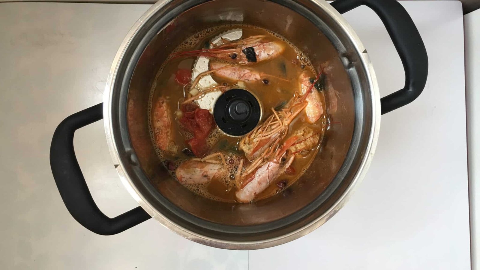 Do you throw away fresh prawn heads? See what a gorgeous creamy rustic prawn head soup you can make with it!
