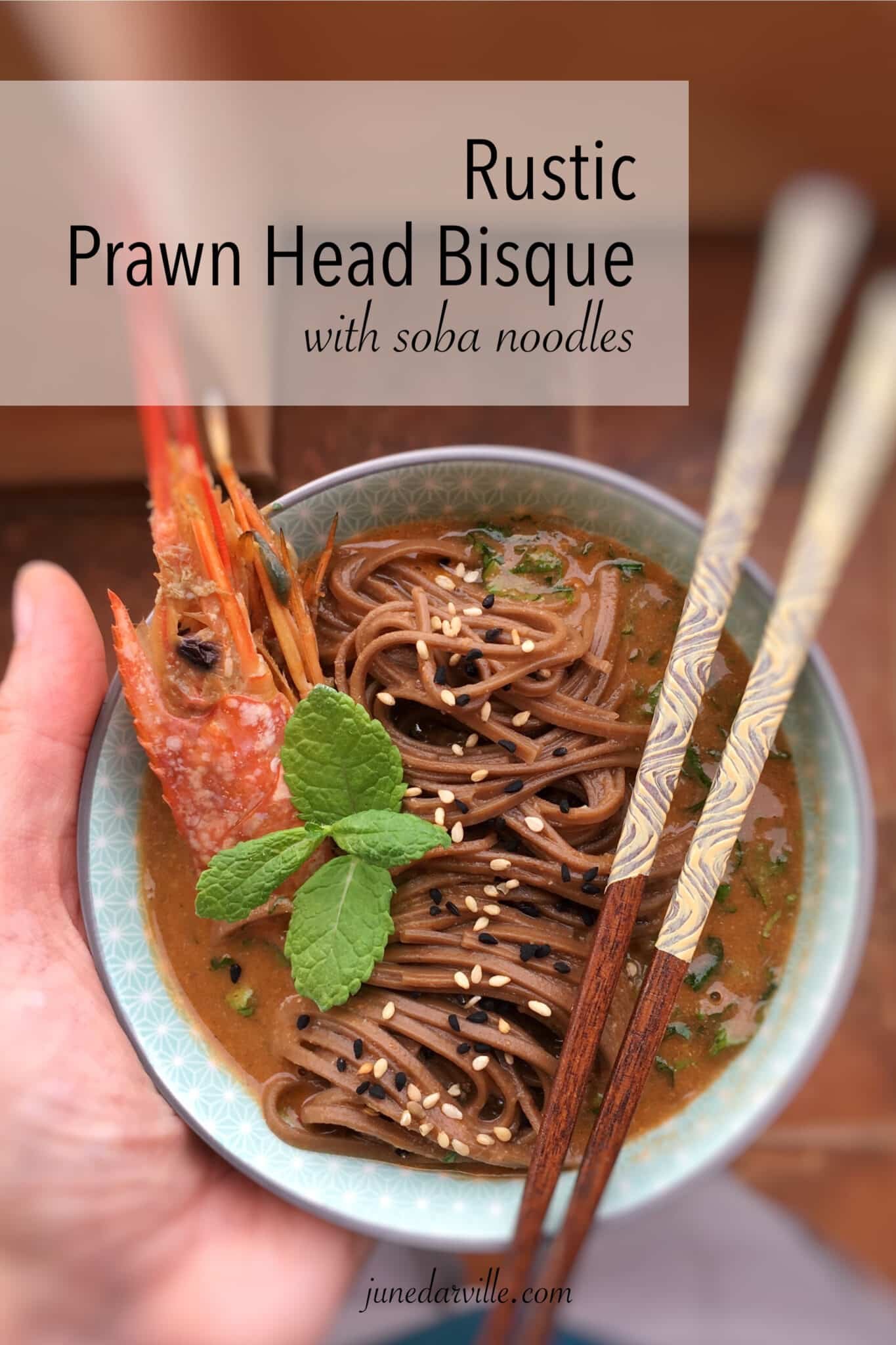 Do you throw away fresh prawn heads? See what a gorgeous creamy rustic prawn head soup you can make with it!