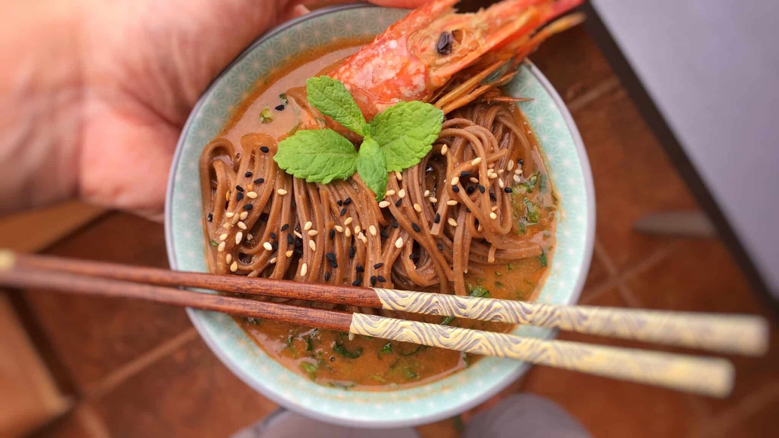 Do you throw away fresh prawn heads? See what a gorgeous creamy rustic prawn head soup you can make with it!