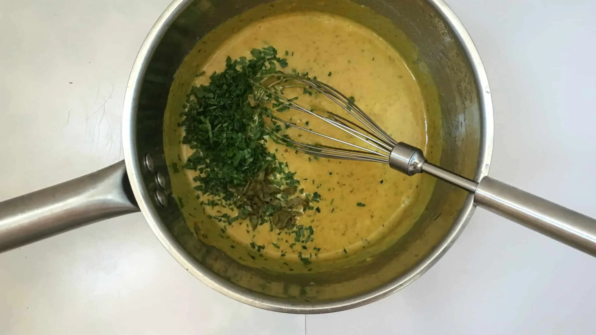 Easy Sweet Mustard Sauce for Pork Do try out my yummy sweet mustard sauce with mayo, cream and capers: the perfect companion for your next (cold) pork roast dinner!