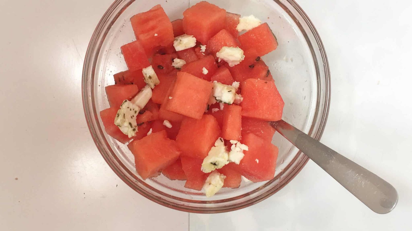 Classic watermelon feta salad recipe, perfect for a hot summer day lunch! Love the clash between the sweet watermelon and the salty feta cheese...