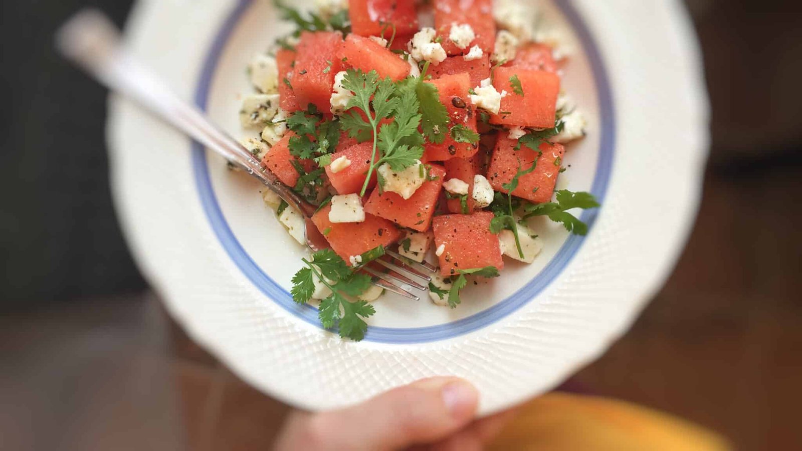 Classic watermelon feta salad recipe, perfect for a hot summer day lunch! Love the clash between the sweet watermelon and the salty feta cheese...