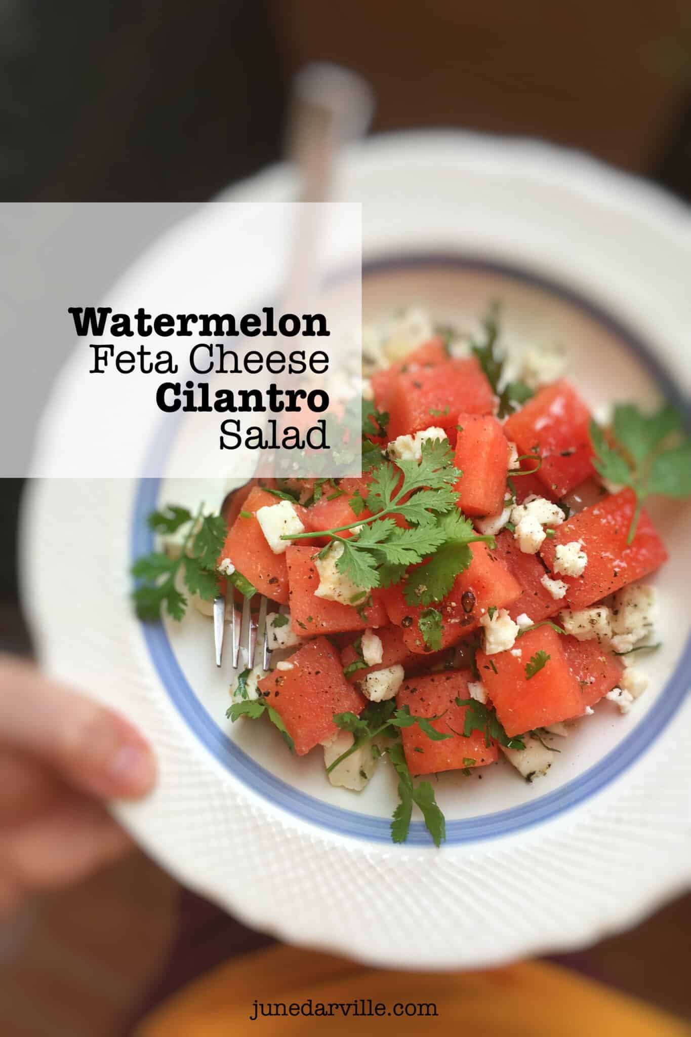 Classic watermelon feta salad recipe, perfect for a hot summer day lunch! Love the clash between the sweet watermelon and the salty feta cheese...