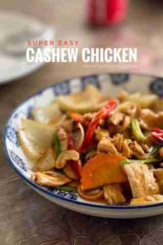 Easy Thai Cashew Chicken Stir Fry Take a look at this lush Thai recipe for cashew chicken, a great example of how easy it is to cook simple Asian flavored dinners at home!