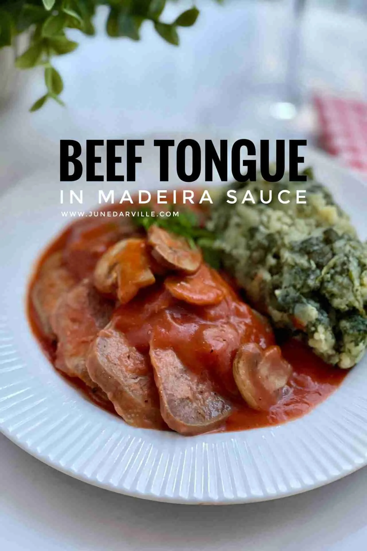 Beef Tongue in Madera Sauce