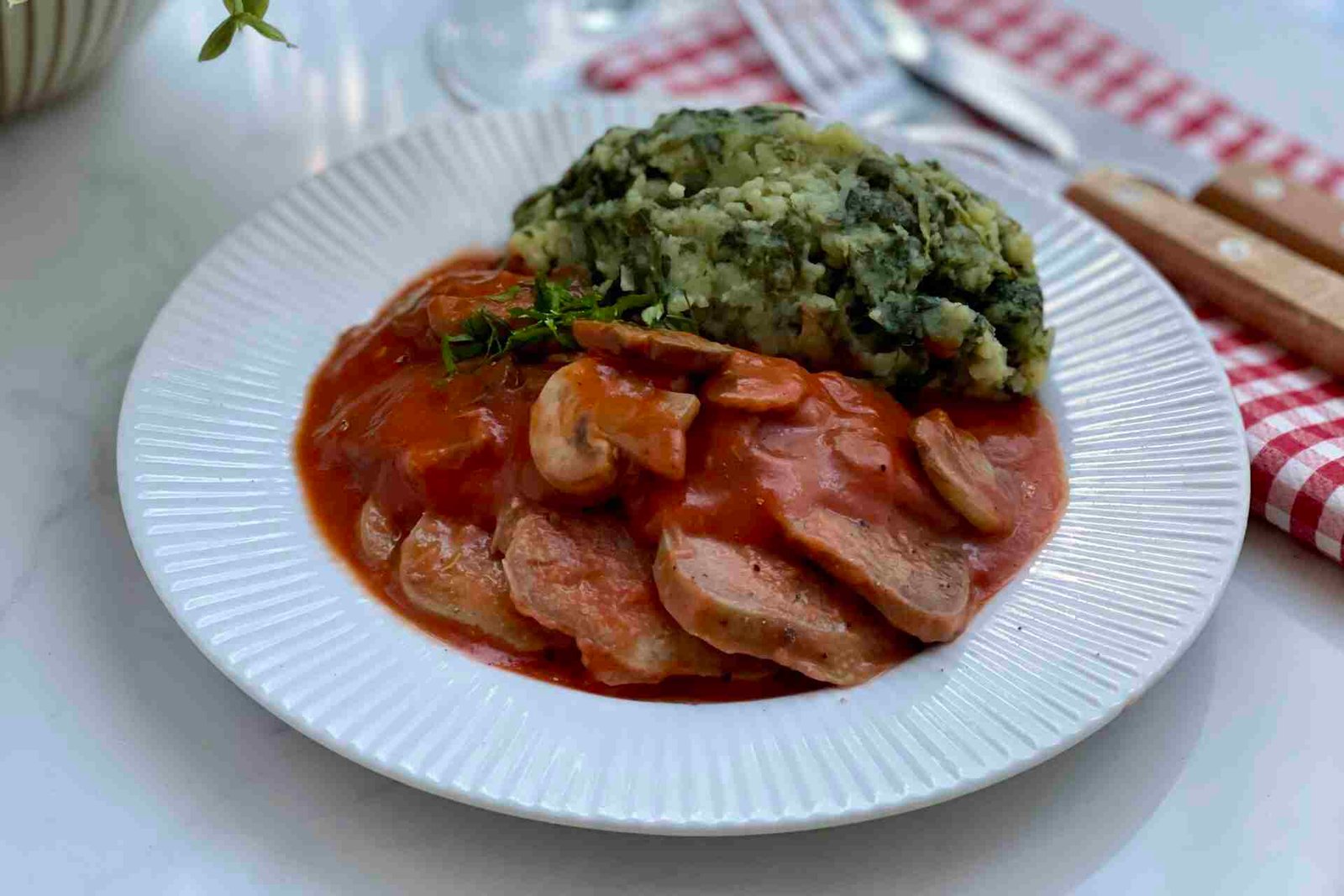 Beef Tongue in Madera Sauce