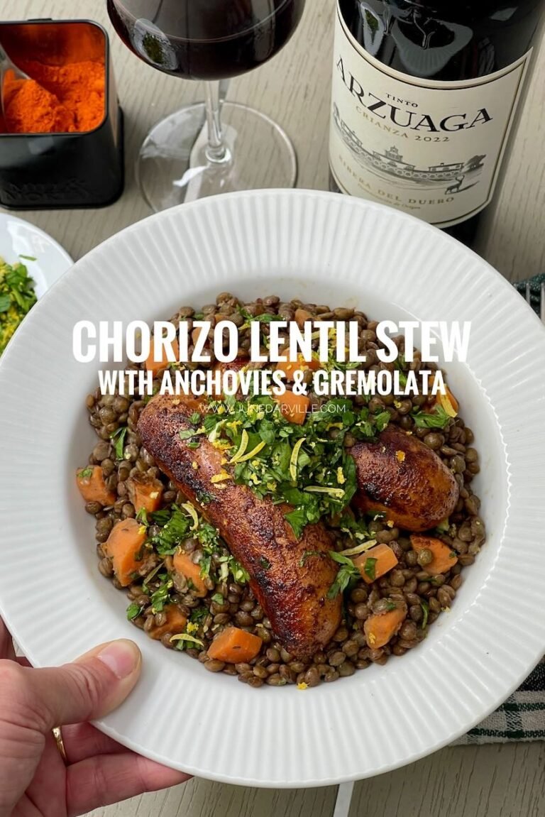 Hearty Lentil Stew with Chorizo and Gremolata Hearty Lentil Stew