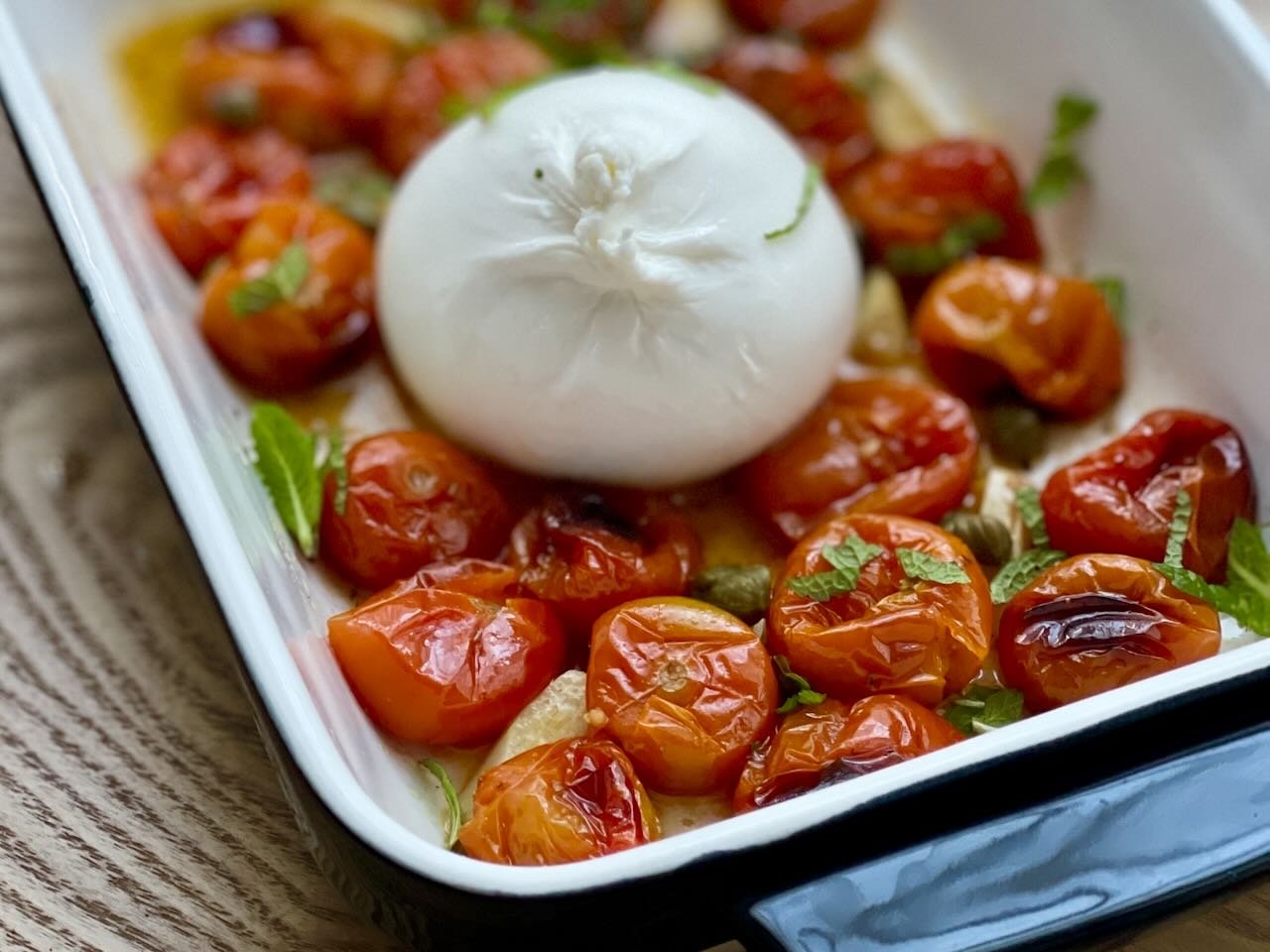 Roasted Tomatoes with Burrata