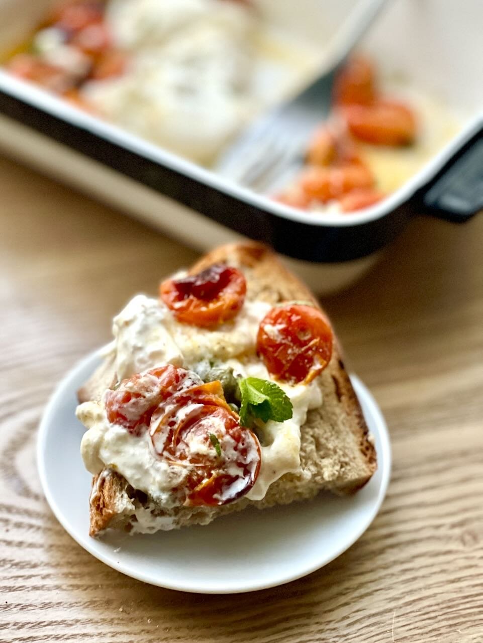 Roasted Tomatoes with Burrata