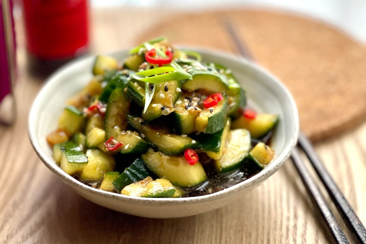 Smashed Cucumber Salad