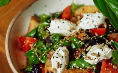 Easy Mediterranean Goat Cheese Salad