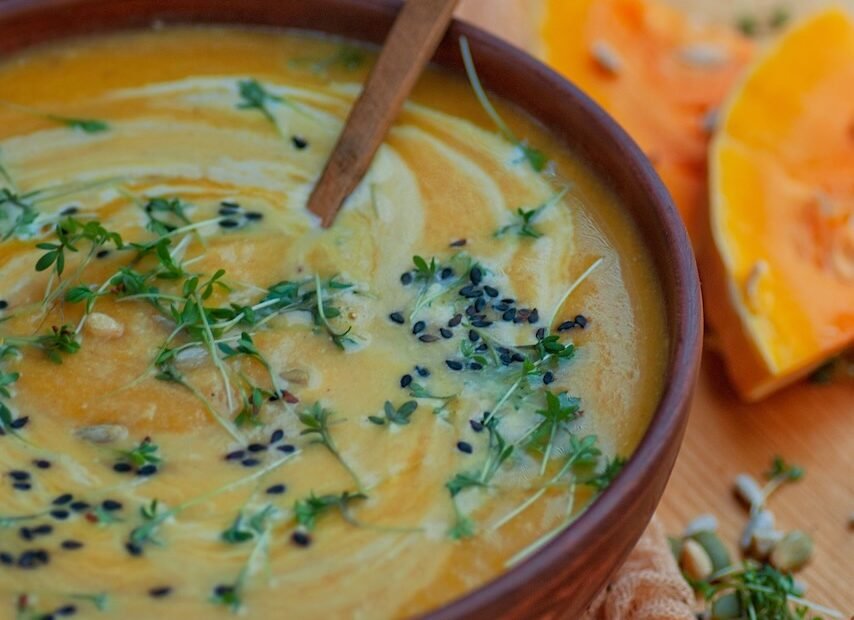 Creamy Pumpkin Soup with Coconut Milk