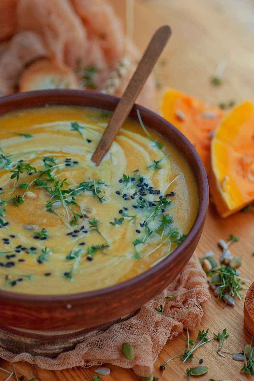 Creamy Pumpkin Soup with Coconut Milk